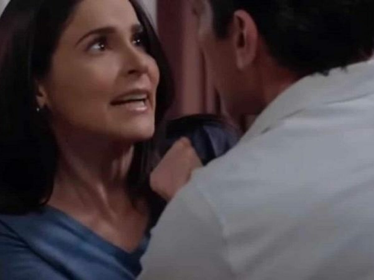 Helena (Eva Cedeño) e Ernesto (Jorge Salinas) em Te Dou a Vida (Reprodução)
