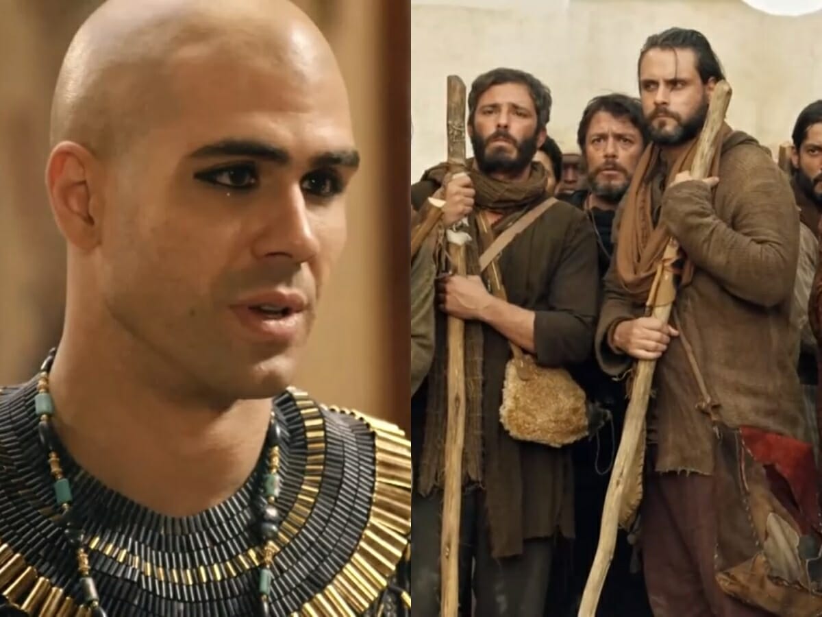 José (Juliano Laham), Judá (Thiago Rodrigues), Simeão (Igot Cotrim) e Rúben (Felipe Cunha) de Gênesis