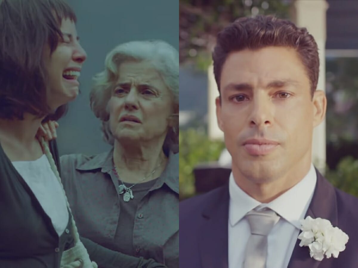 Lara (Andreia Horta), Noca (Marieta Severo) e Christian (Cauã Reymond) de Um Lugar ao Sol