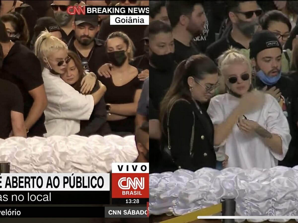 Luísa Sonza, Maiara e Naiara Azevedo no velório de Marília Mendonça