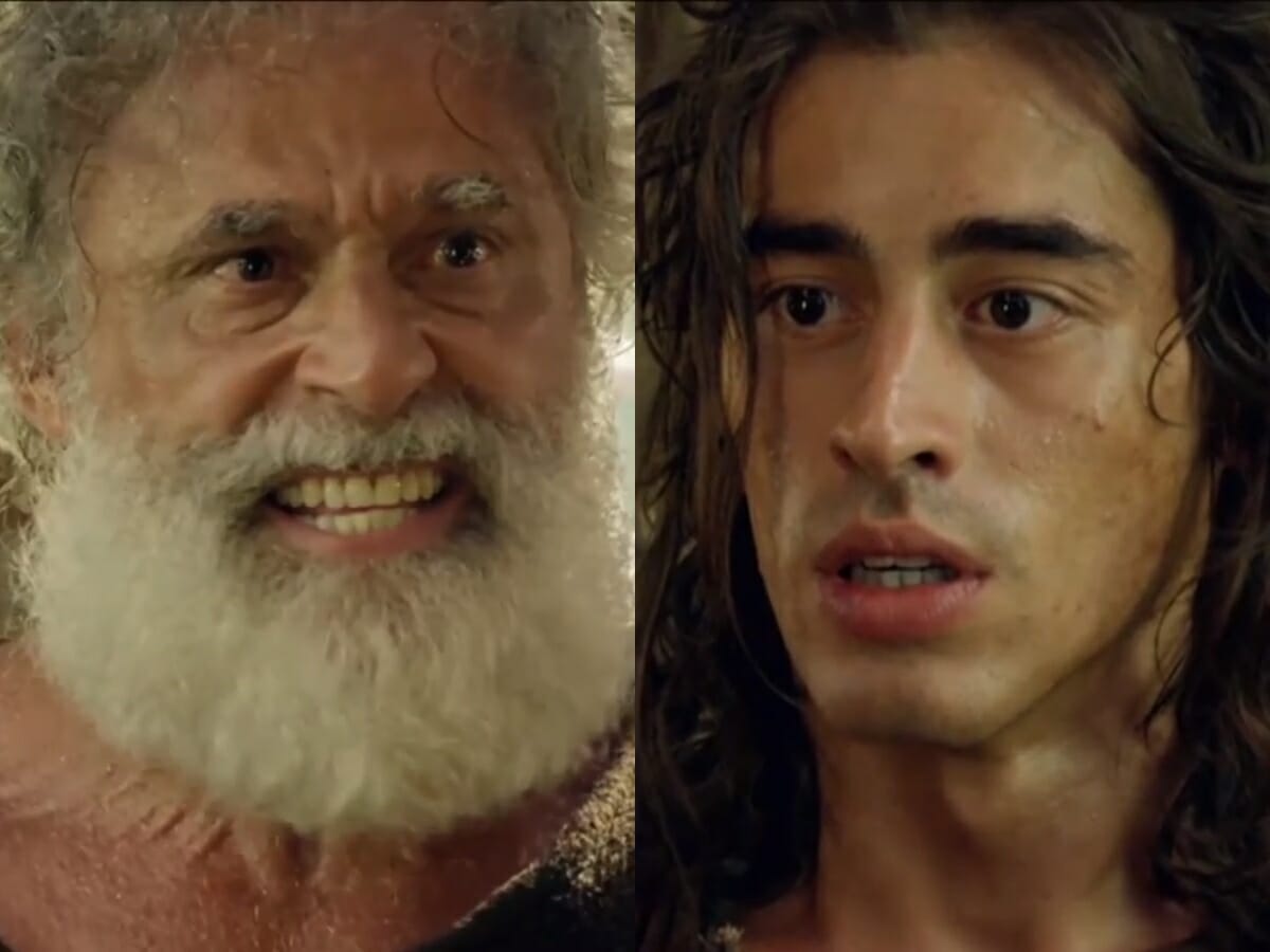 Noé (Oscar Magrini) e Cam (Vinícius Redd) de Gênesis