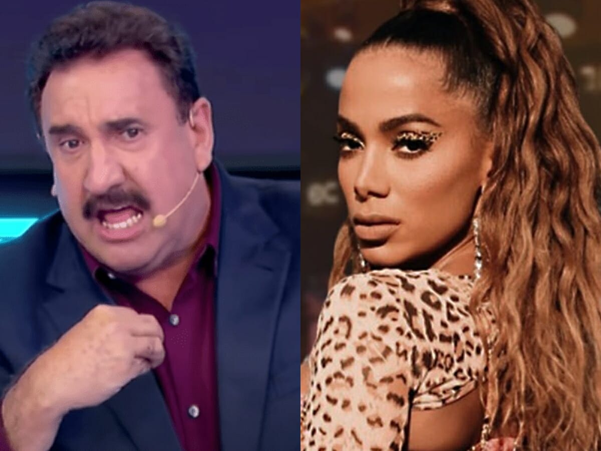 Ratinho faz duras críticas a Anitta (Reprodução: SBT/Montagem Observatório da TV)