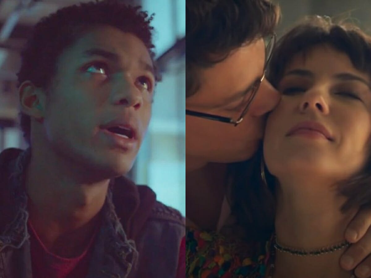 Ravi (Juan Paiva), Christian (Cauã Reymond) e Lara (Andreia Horta) de Um Lugar ao Sol
