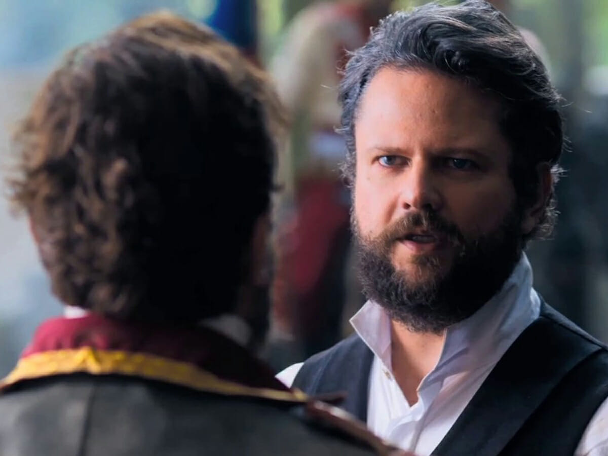 Solano López (Roberto Birindelli) e Dom Pedro II (Selton Mello) em Nos Tempos do Imperador