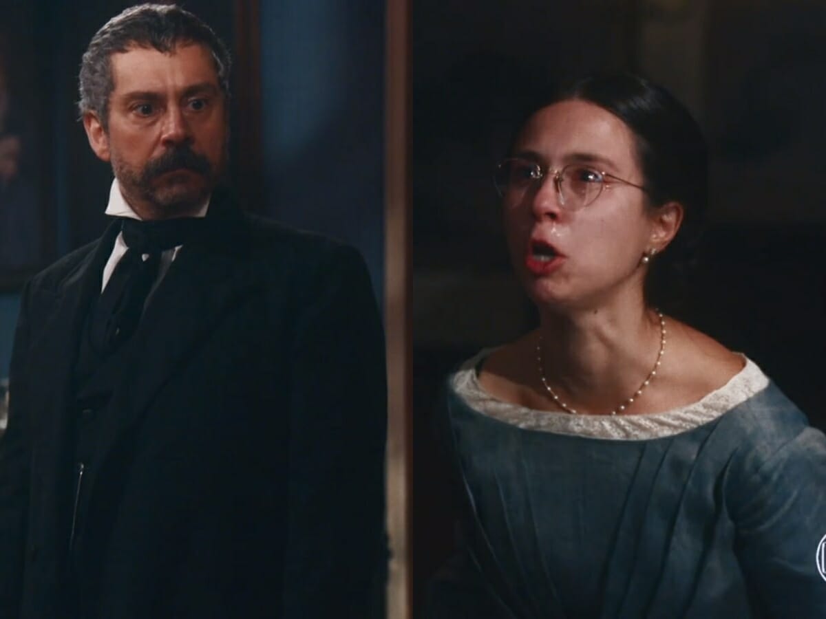Tonico (Alexandre Nero) e Dolores (Daphne Bozaski) de Nos Tempos do Imperador