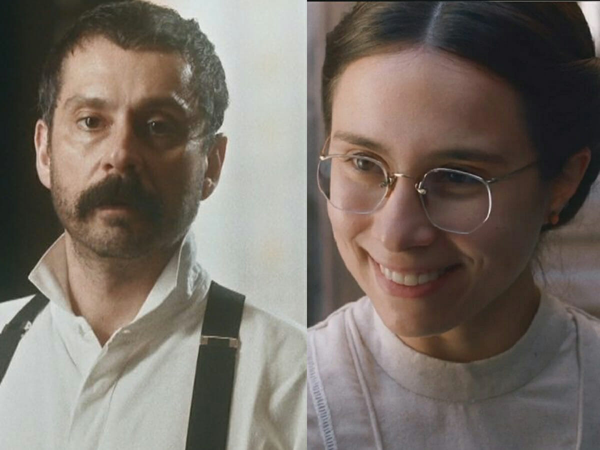Tonico (Alexandre Nero) e Dolores (Daphne Bozaski) em Nos Tempos do Imperador