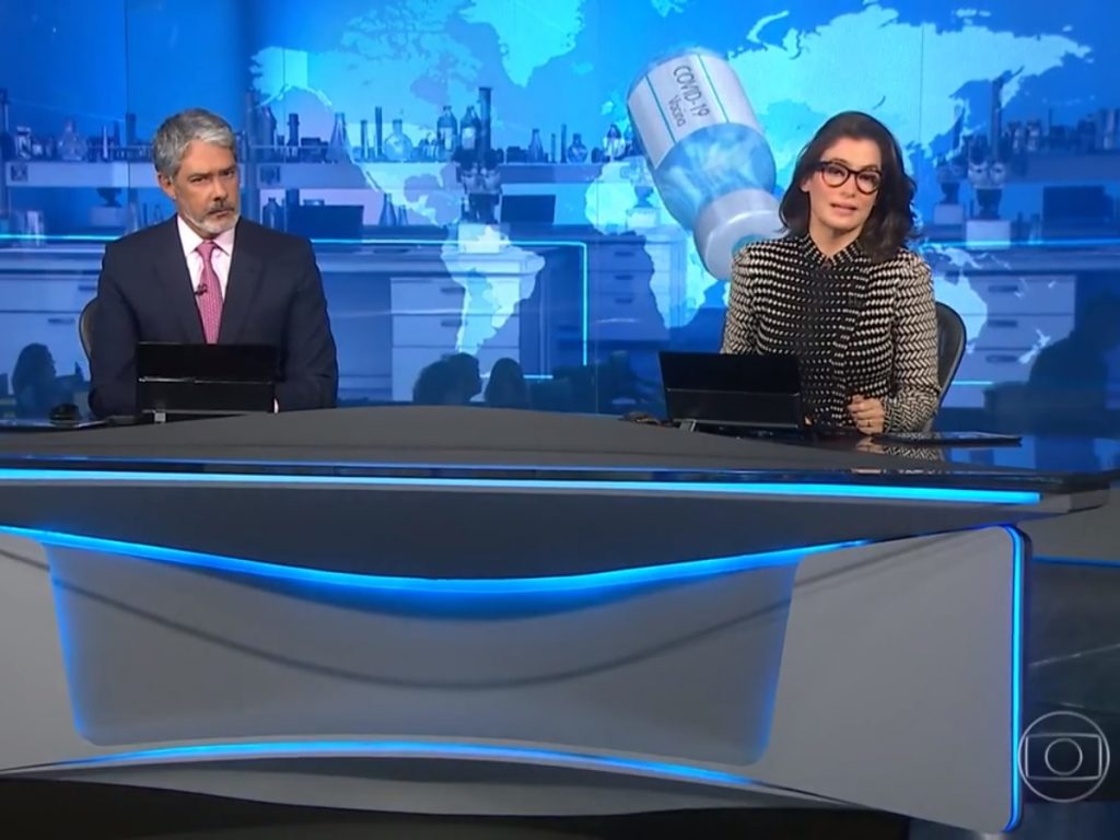 William Bonner e Renata Vasconcellos no Jornal Nacional