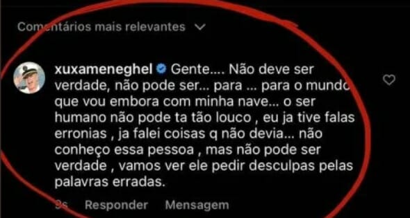 Xuxa Meneghel comenta declaração dada por Erasmo Viana em A Fazenda 13