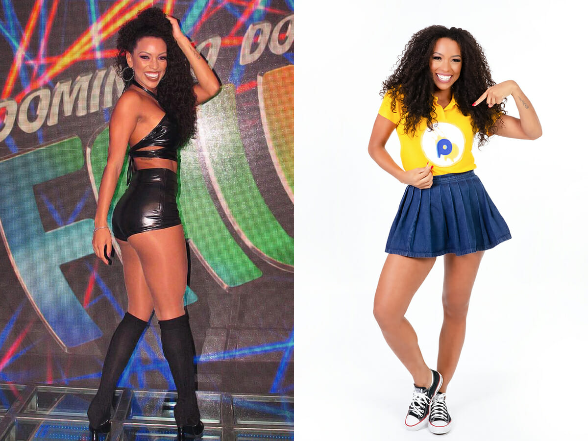 Camila Lobo no Domingão do Faustão e no Domingo Legal