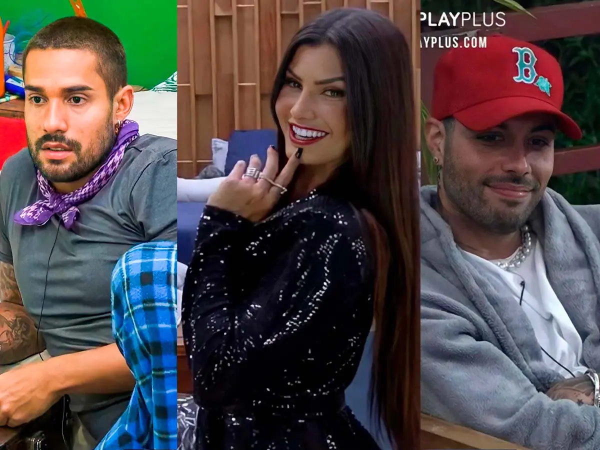 Bil Araújo, Marina Ferrari e Gui Araujo em A Fazenda 13