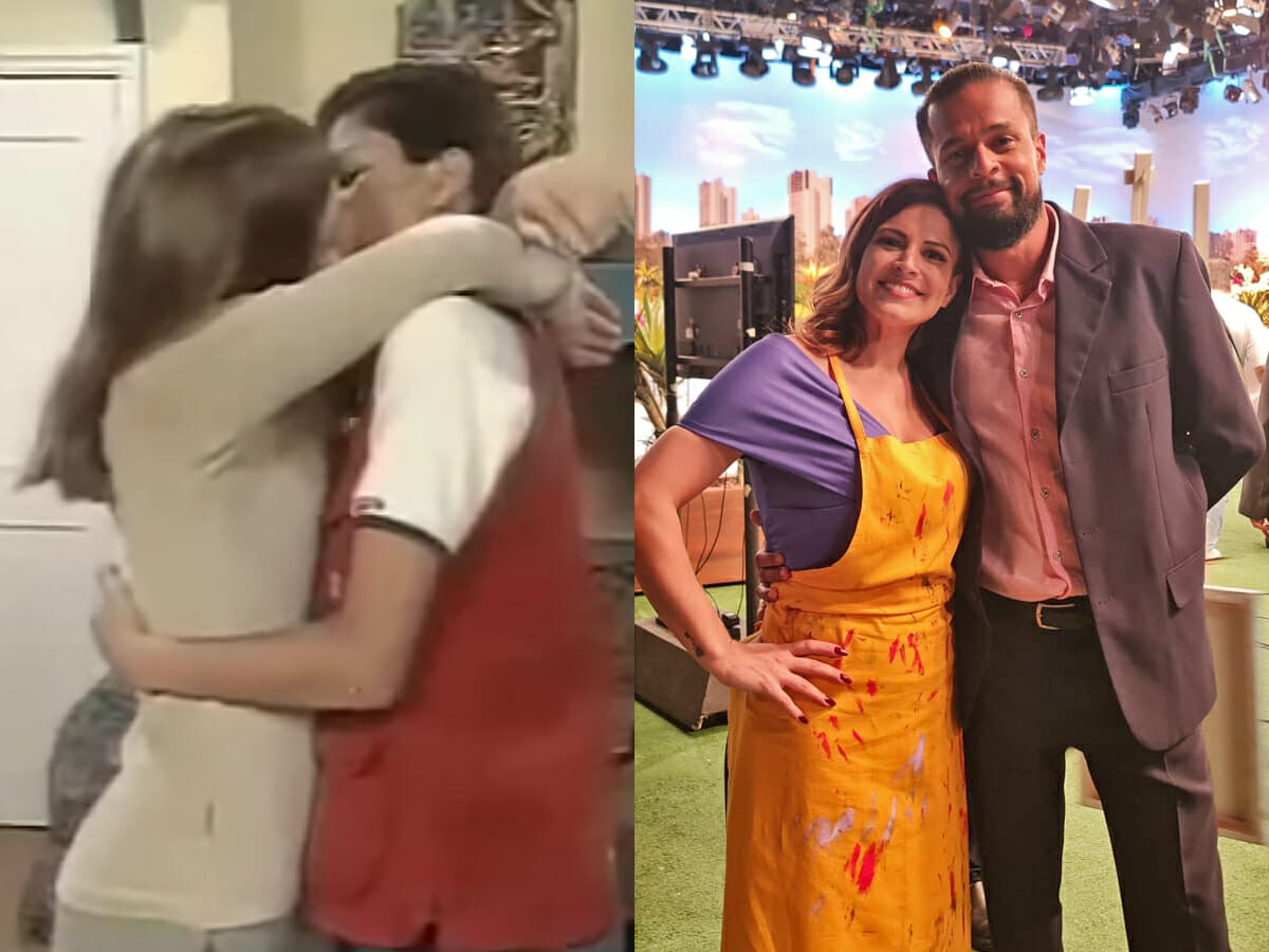 Renata Del Bianco e Pierre Bittencourt em Chiquititas e nos bastidores de A Praça É Nossa