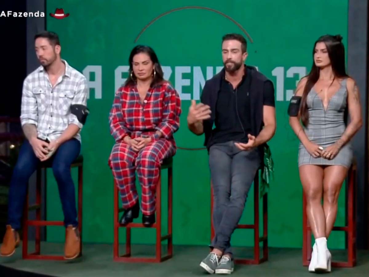 Rico Melquiades, Solange Gomes, Erasmo Viana e Marina Ferrari estão na Roça de A Fazenda 13