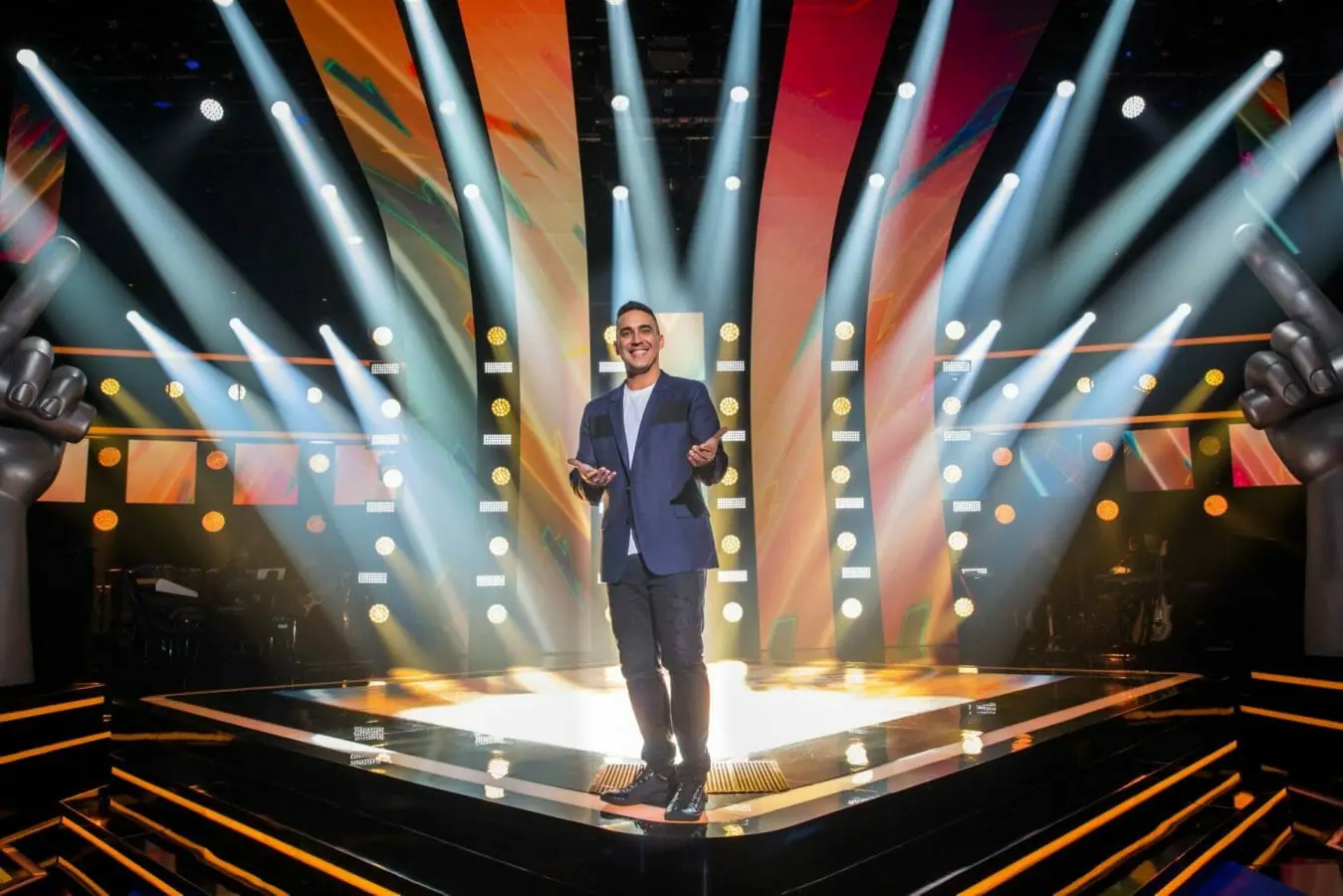 André Marques no The Voice (Divulgação/TV Globo)