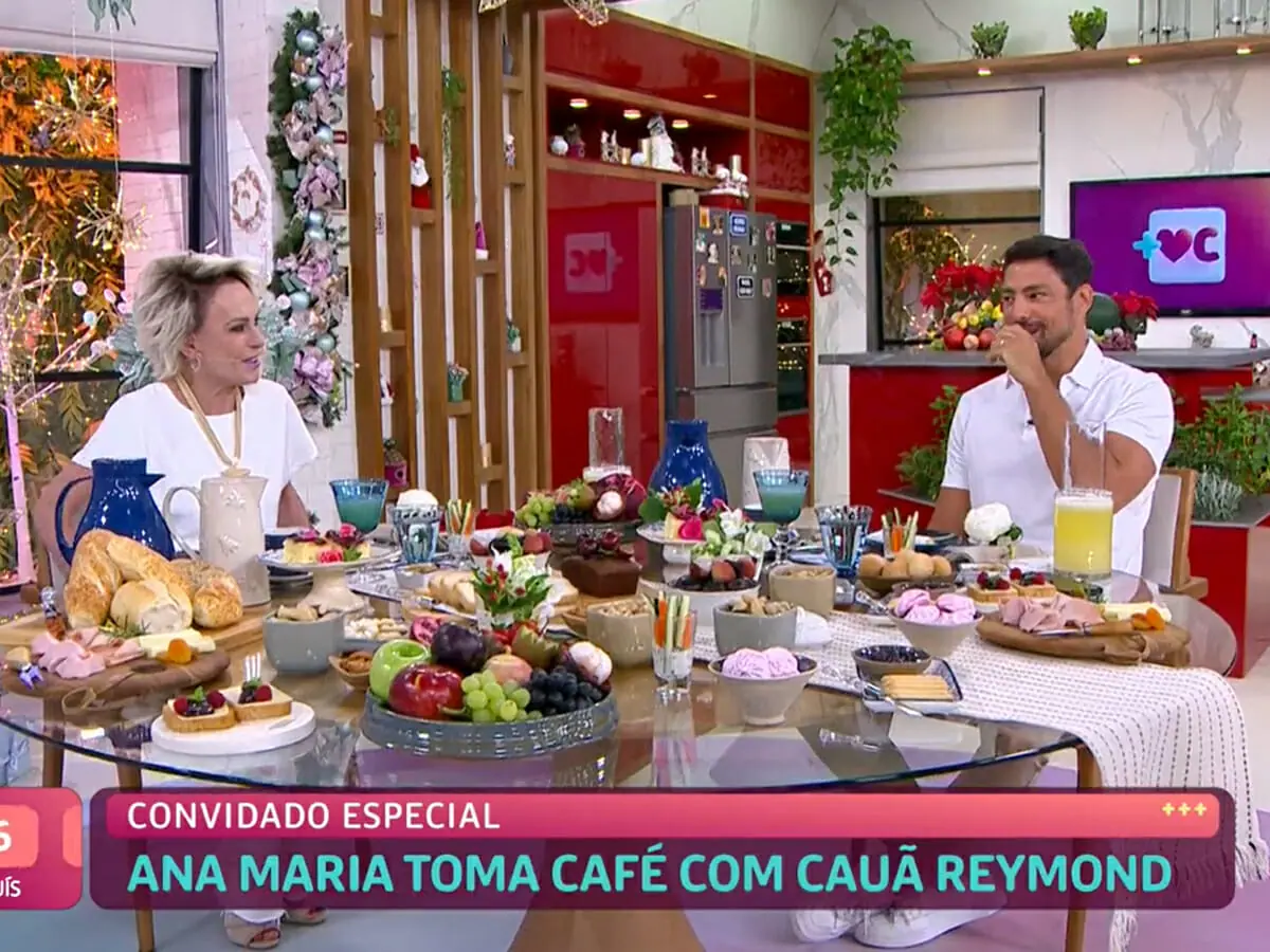 Ana Maria Braga e Cauã Reymond no Mais Você