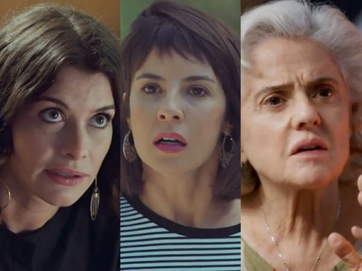 Bárbara (Alinne Moraes), Lara (Andréia Horta) e Noca (Marieta Severo) de Um Lugar ao Sol