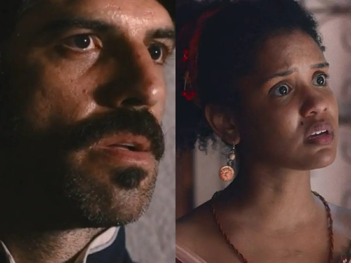 Borges (Danilo Dal Farra) e Zayla (Heslaine Vieira) de Nos Tempos do Imperador