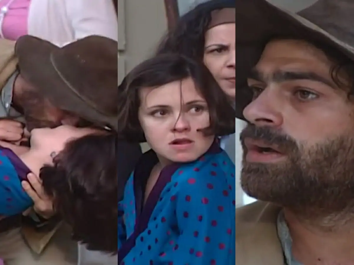 Catarina (Adriana Esteves) e Petruchio (Eduardo Moscovis) de O Cravo e a Rosa