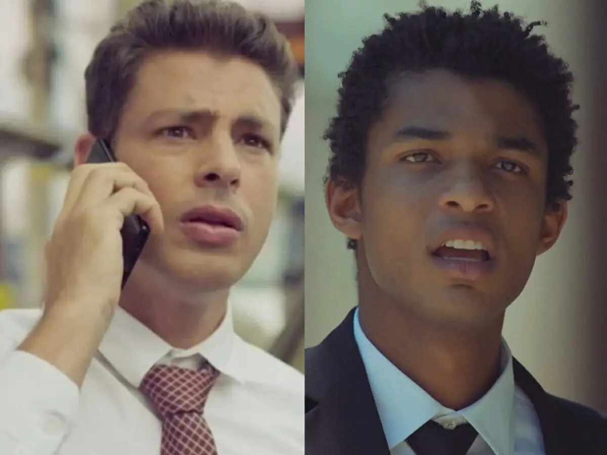 Christian (Cauã Reymond) e Ravi (Juan Paiva) em Um Lugar ao Sol