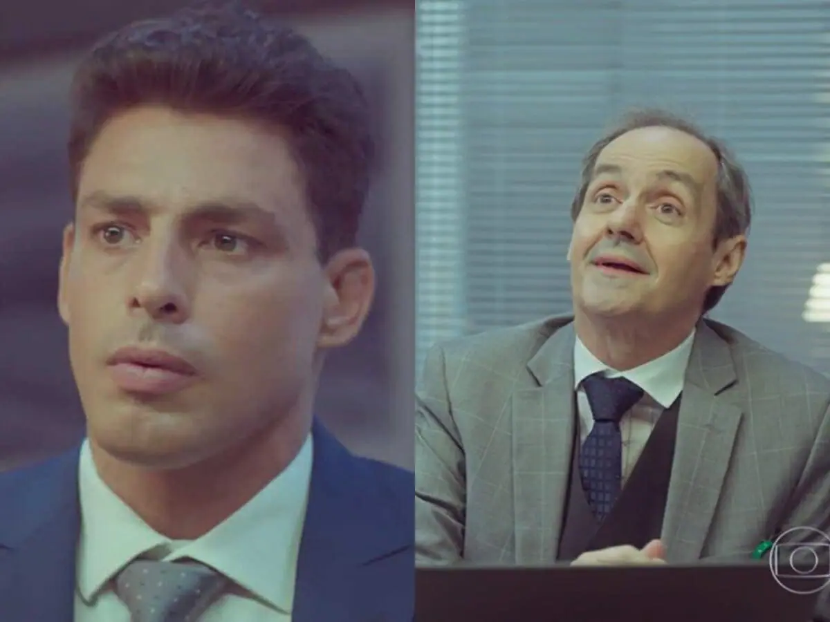 Christian (Cauã Reymond) e Túlio (Daniel Dantas) de Um Lugar ao Sol