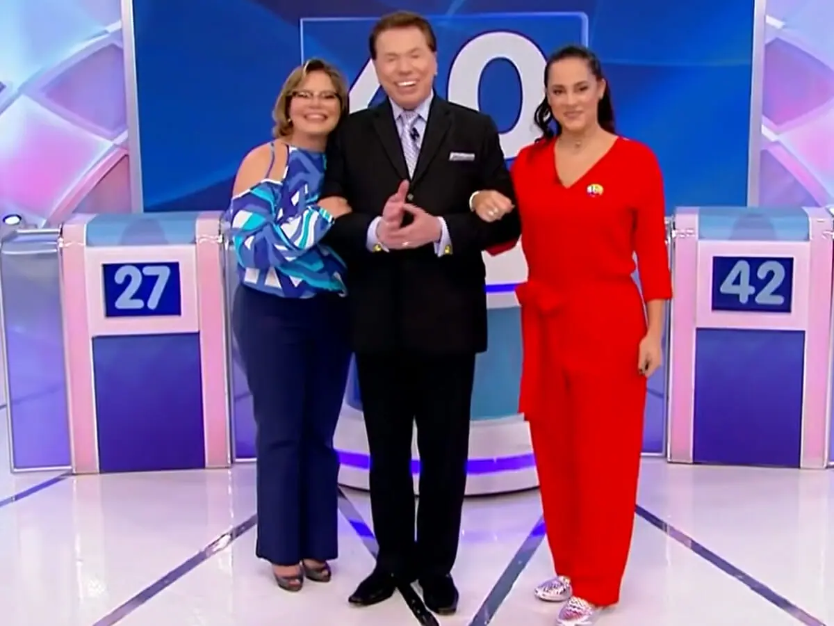 Cintia Abravanel, Silvio Santos e Silvia Abravanel no Programa Silvio Santos