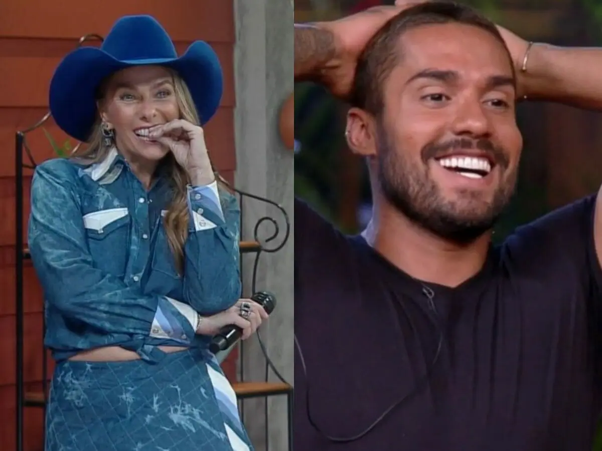 Adriane Galisteu e Bil Araújo em A Fazenda 13 (Reprodução/Record TV)