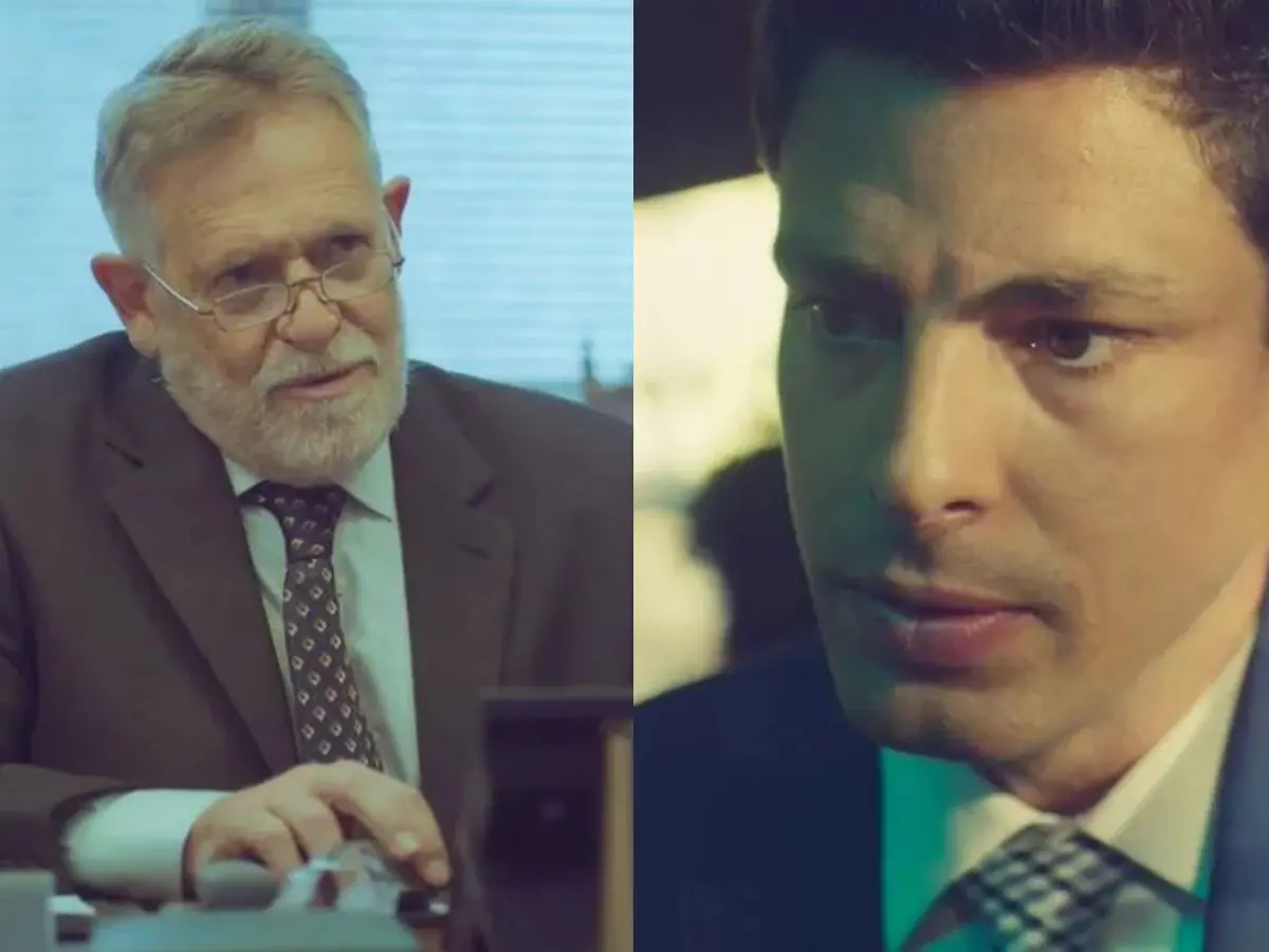 Santiago (José de Abreu) e Christian (Cauã Reymond) em Um Lugar ao Sol (Reprodução/Globo)