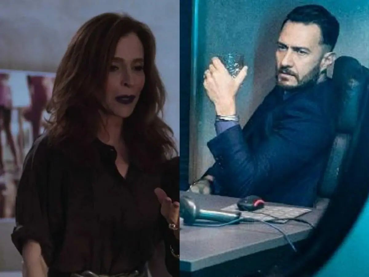 Beth (Deborah Evelyn) e Percy (Gabriel Braga Nunes) em Verdades Secretas 2 (Reprodução/Globo)