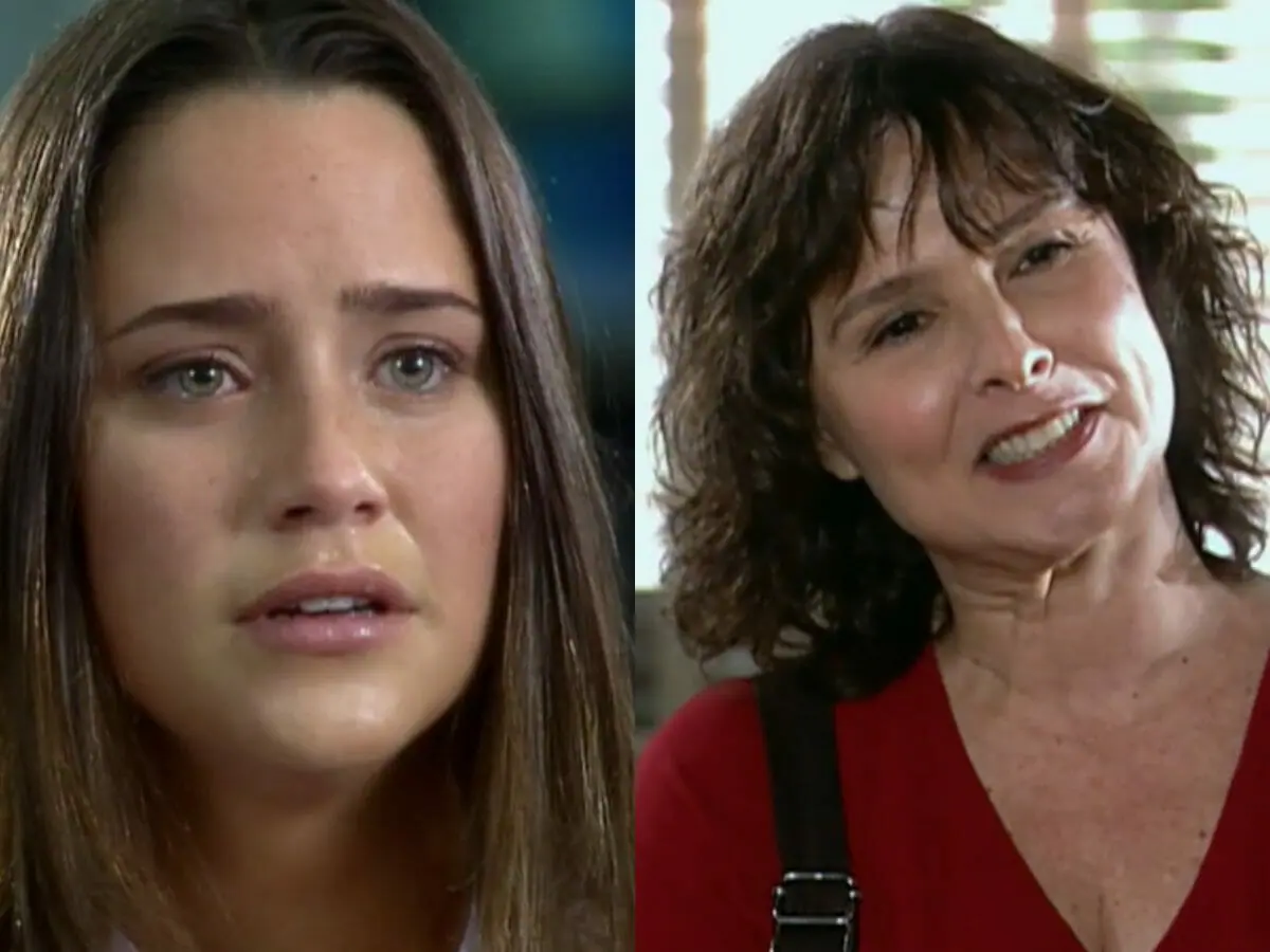 Nanda (Fernanda Vasconcellos) e Diana (Louise Cardoso) em Páginas da Vida (Reprodução/Globo)
