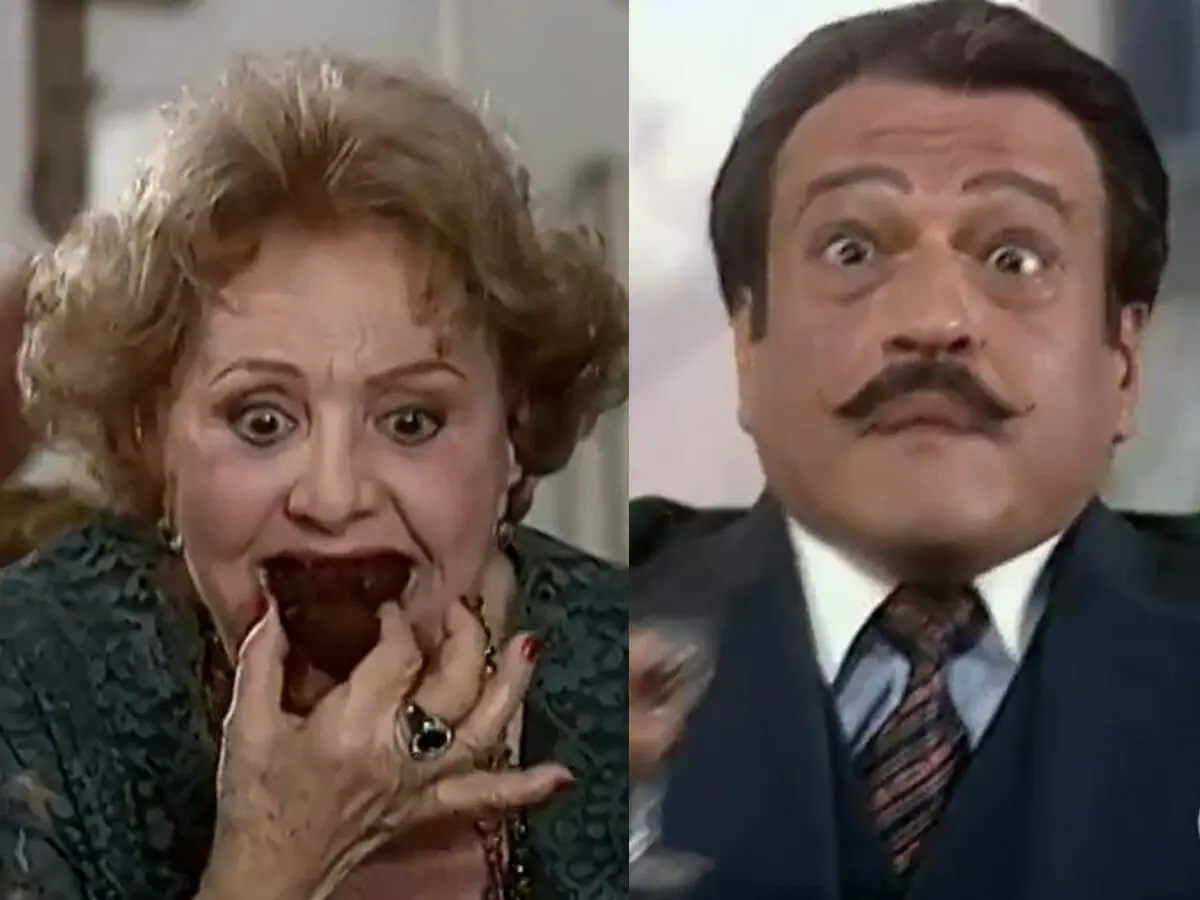 Josefa (Eva Todor) e Batista (Luís Mello) em O Cravo e a Rosa (Reprodução/Globo)