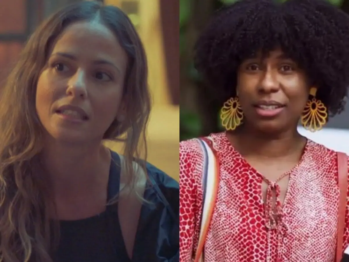 Érica (Fernanda de Freitas) e Janine (Indira Nascimento) em Um Lugar ao Sol (Reprodução/Globo)