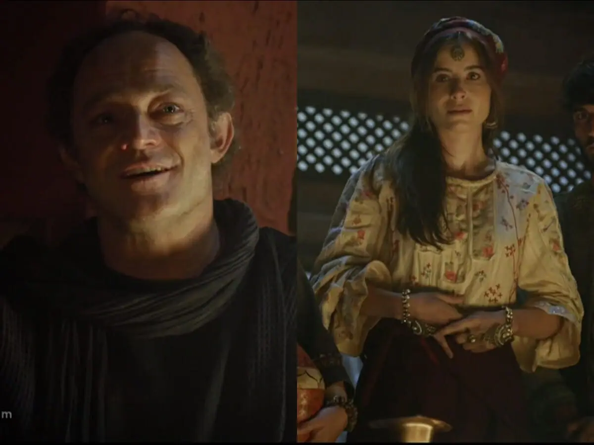 Eliézer (Eucir De Souza) e Rebeca (Bárbara Borges) de A Bíblia