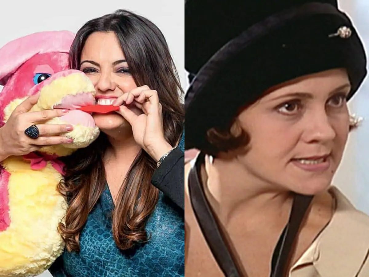 Fabiola Reipert, do quadro A Hora da Venenosa, e Catarina (Adriana Esteves) de O Cravo e a Rosa