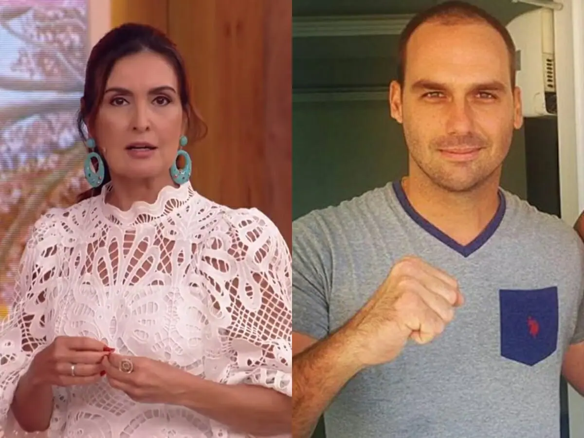 Fátima Bernardes no Encontro e Eduardo Bolsonaro