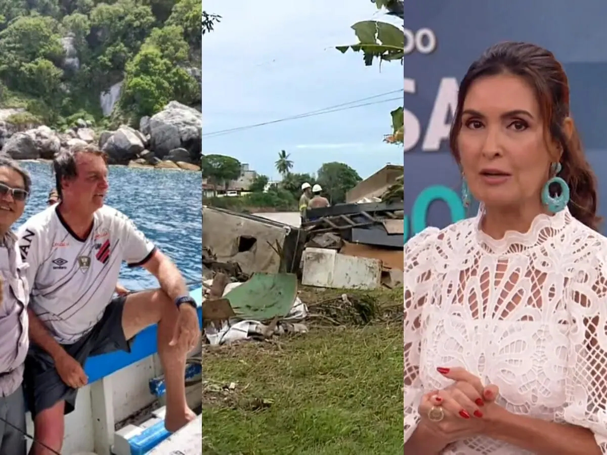 Jair Bolsonaro e Fátima Bernardes