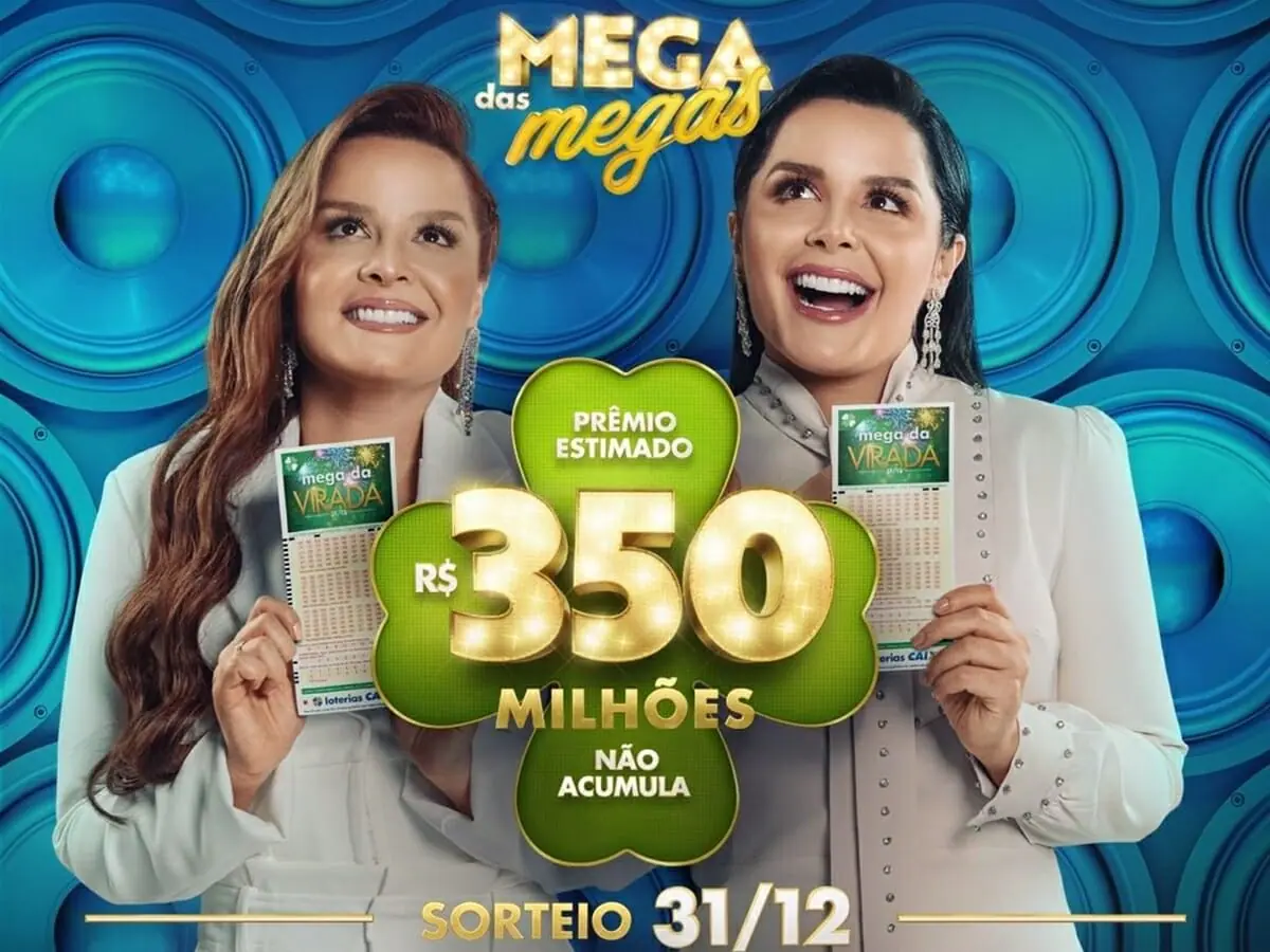 Maiara e Maraisa em propaganda da Mega da Virada 2021