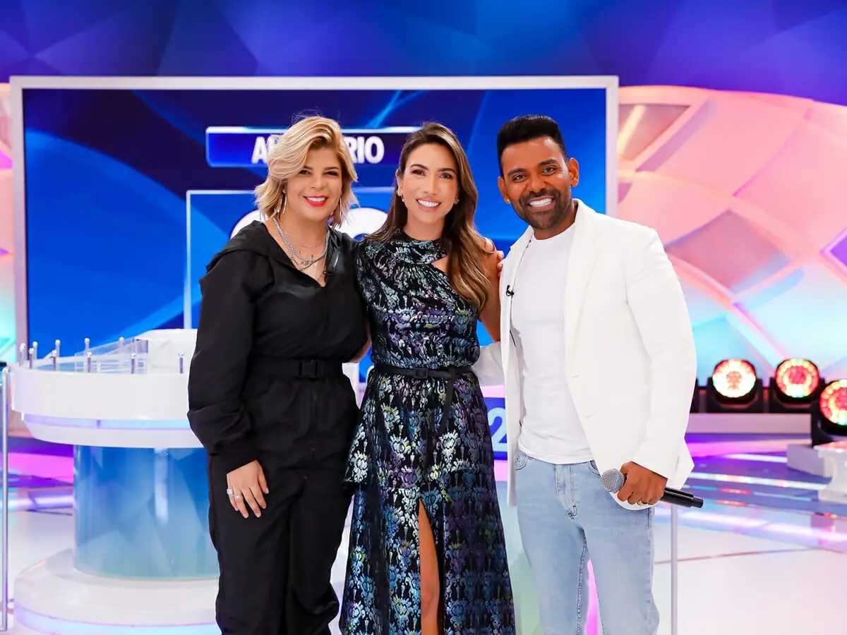 Patrícia Abravanel, Paula Mattos e Pablo no Programa Silvio Santos