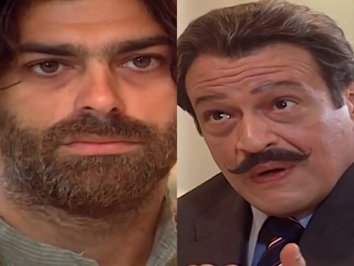 Petruchio (Eduardo Moscovis) e Batista (Luís Melo) de O Cravo e a Rosa
