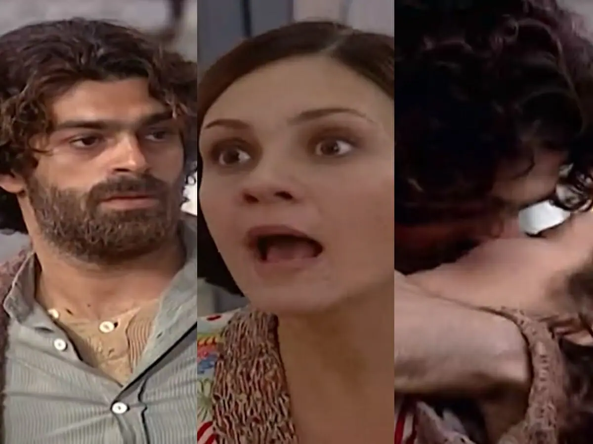 Petruchio (Eduardo Moscovis) e Catarina (Adriana Esteves) de O Cravo e a Rosa