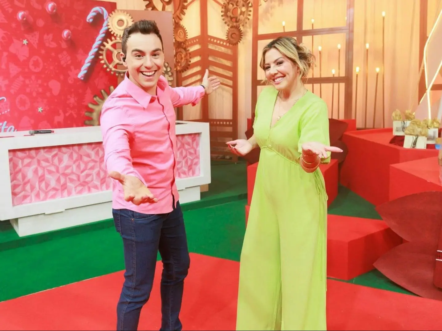 Rogerio e Abiane no Especial de Natal