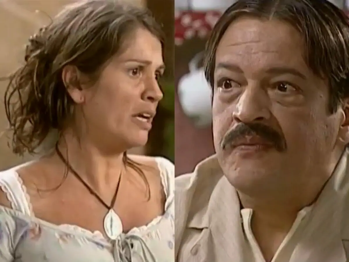 Joana (Tássia Camargo) e Batista (Luís Mello) em O Cravo e a Rosa (Reprodução/Globo)