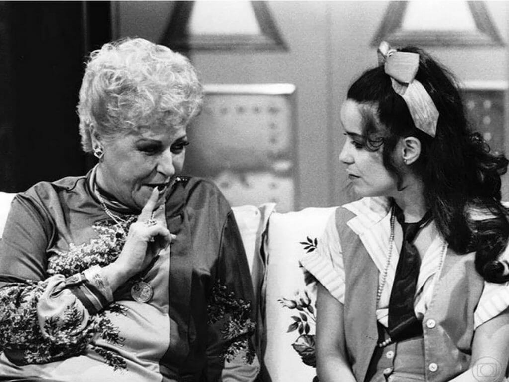 Mara Rúbia e Lucélia Santos na novela Feijão Maravilha (Reprodução/Globo)