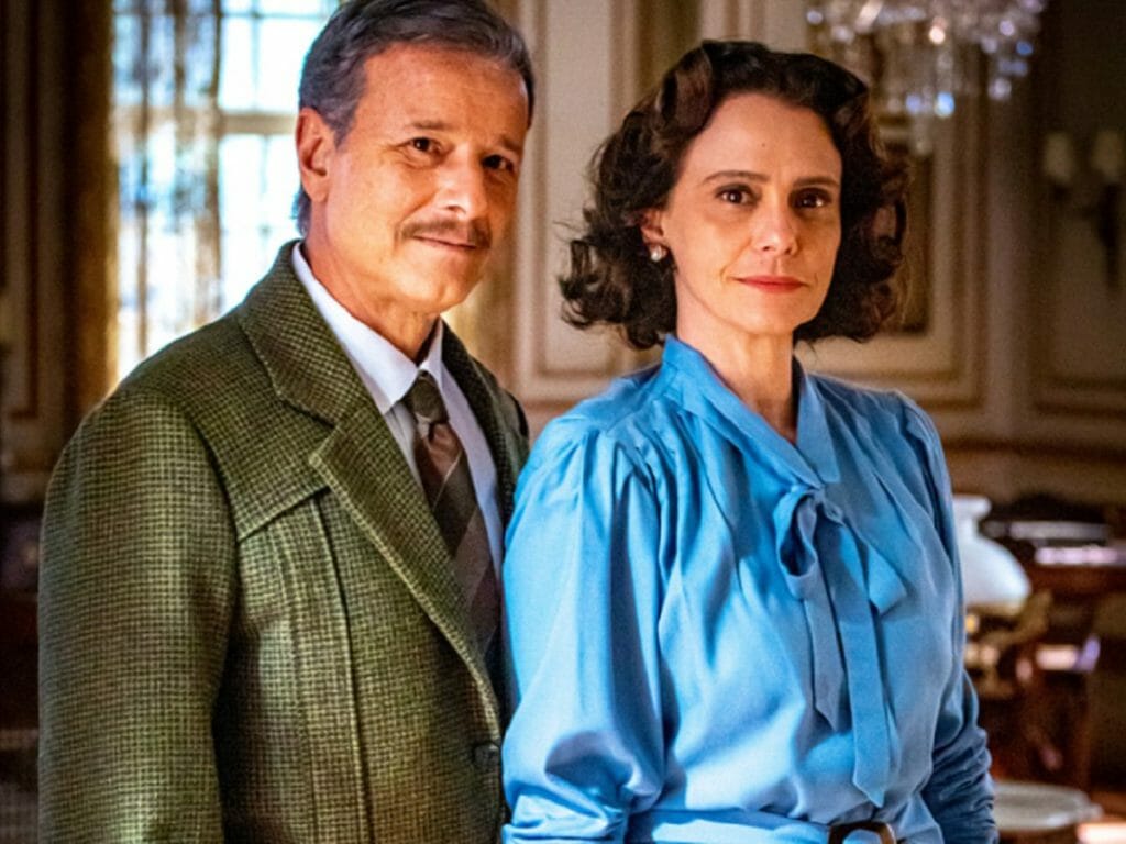 Violeta (Malu Galli) e Eugênio (Marcelo Novaes) em Além da Ilusão