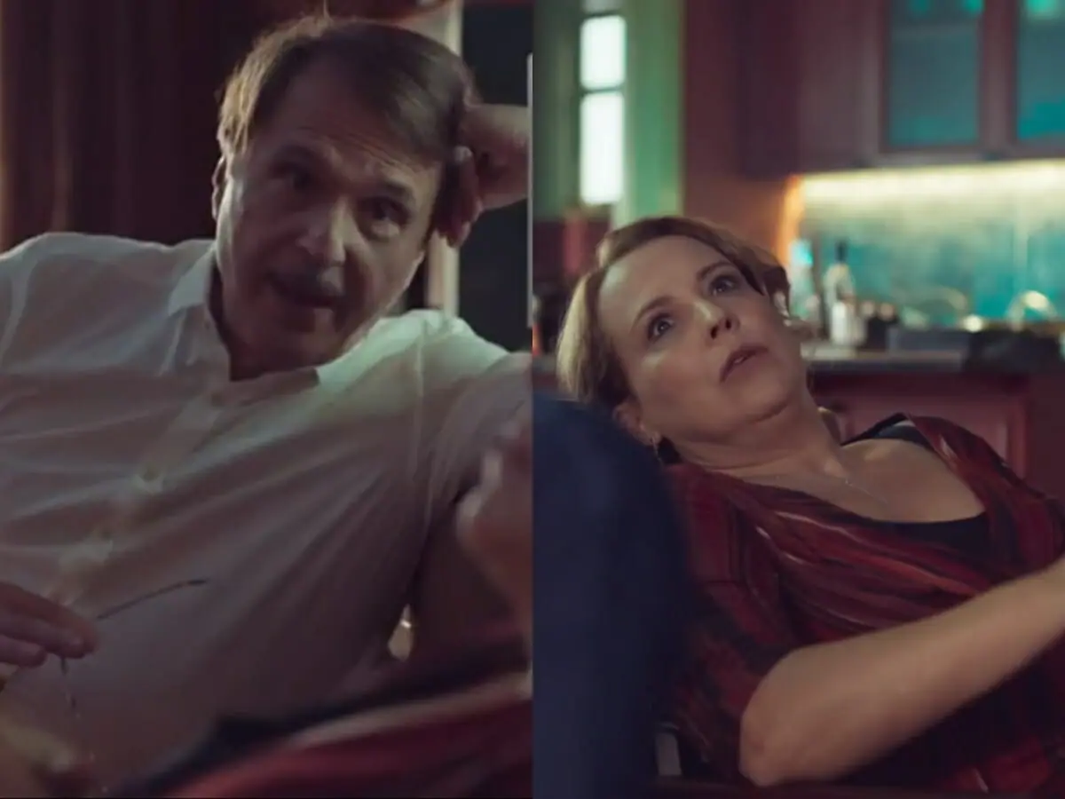 Teodoro (Fernando Eiras) e Elenice (Ana Beatriz Nogueira) de Um Lugar ao Sol