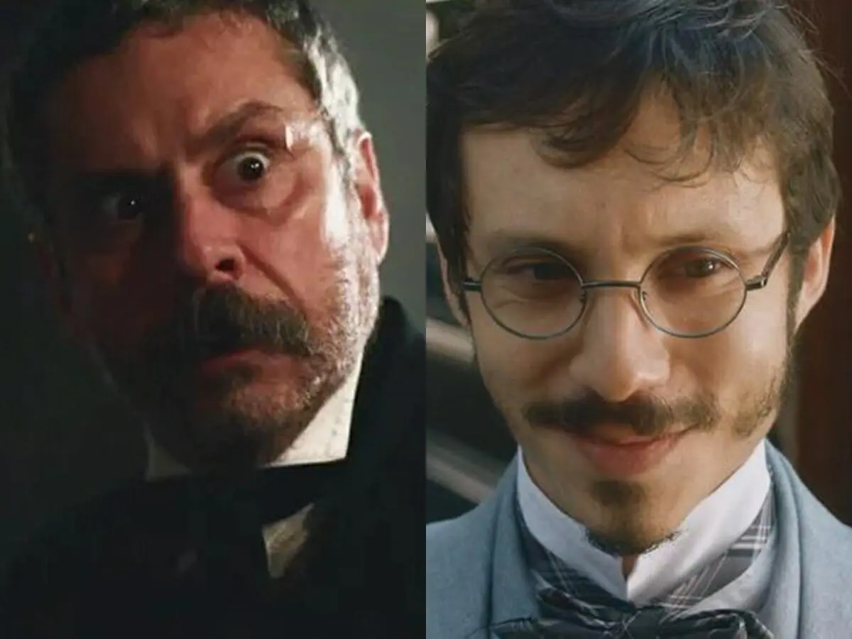 Tonico (Alexandre Nero) e Nélio (João Pedro Zappa) de Nos Tempos do Imperador