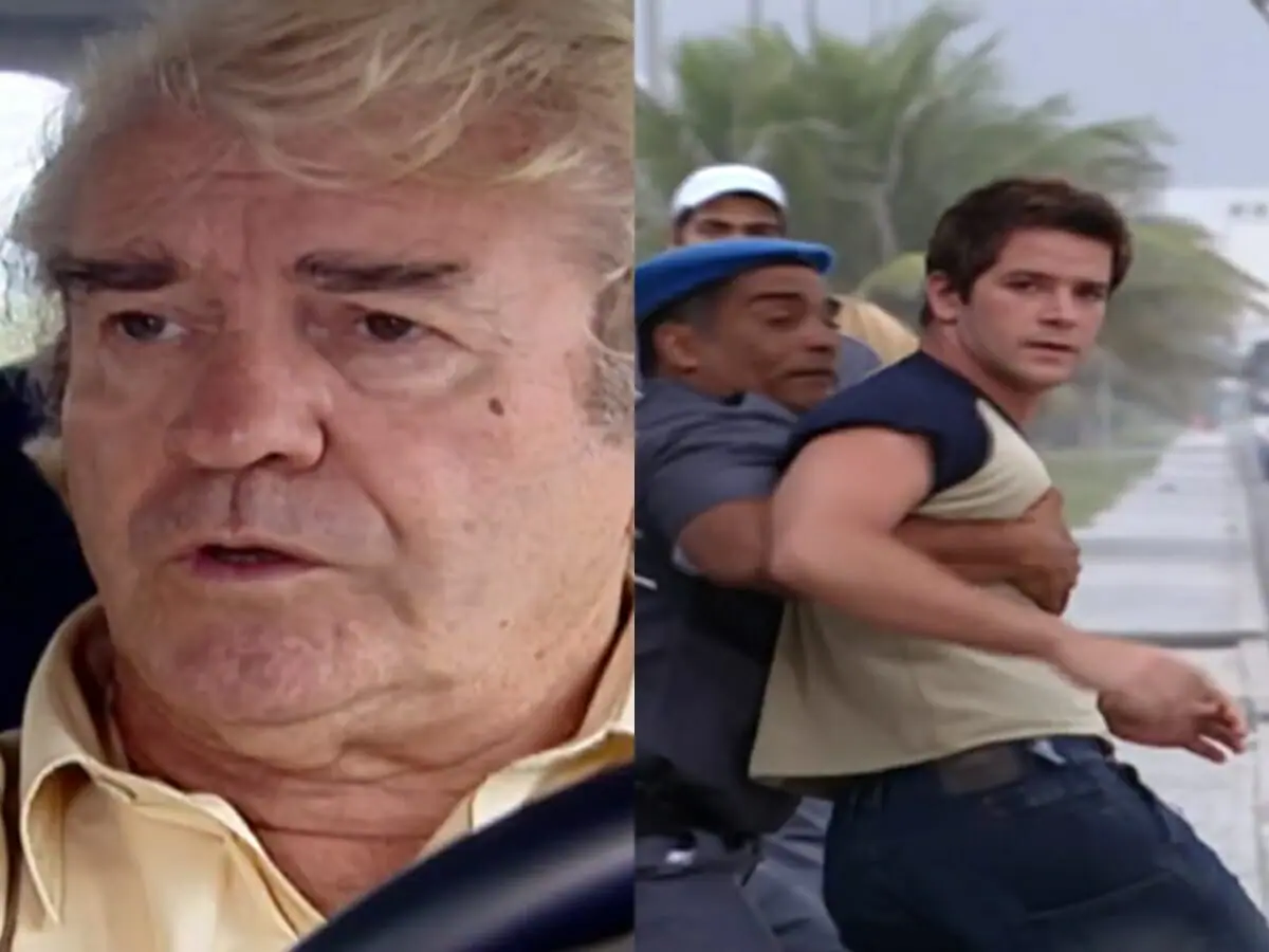 Albieri (Juca de Oliveira) e Leo (Murilo Benício) de O Clone