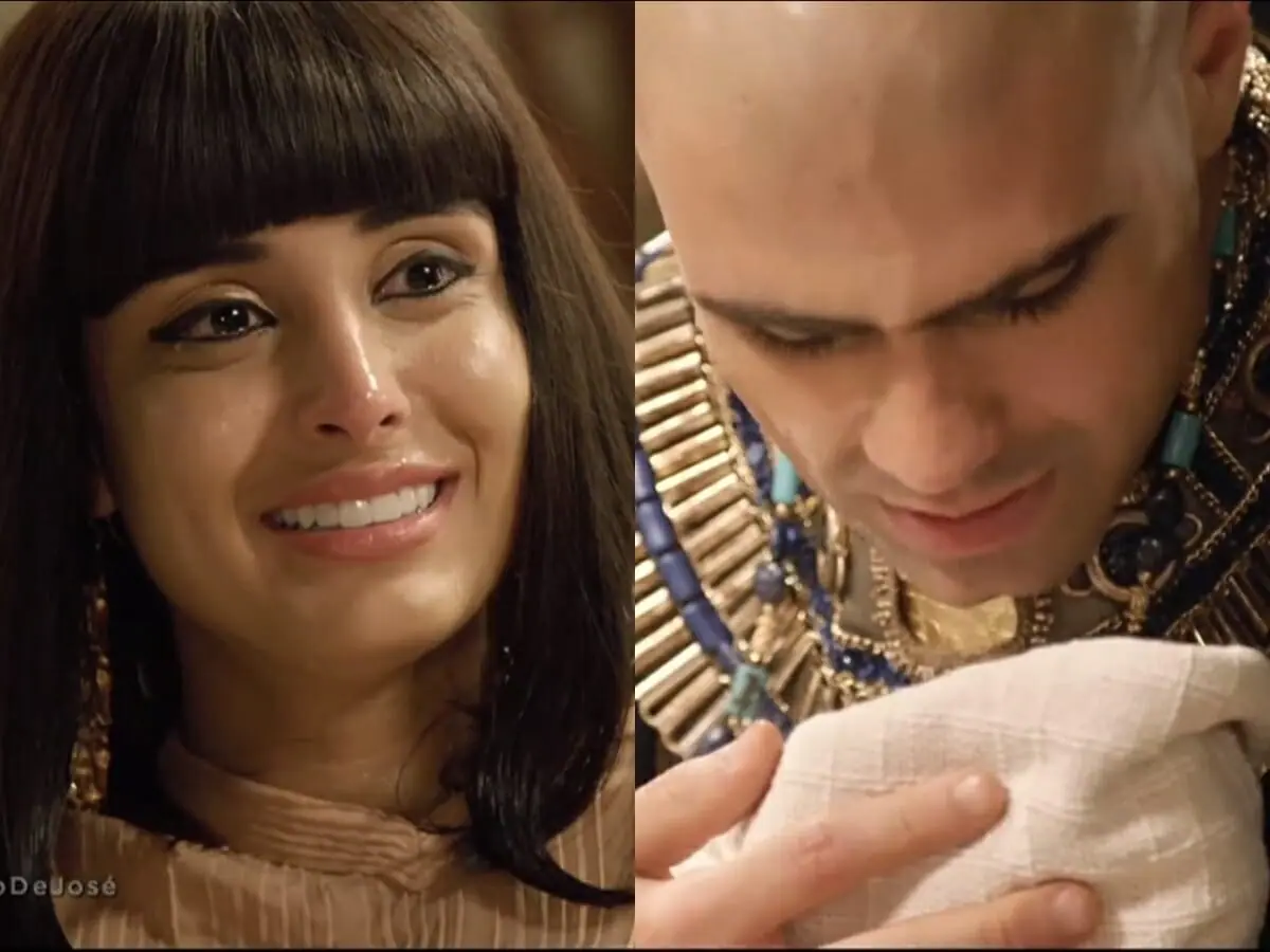 Asenate (Letícia Almeida) e José (Juliano Laham) de A Bíblia