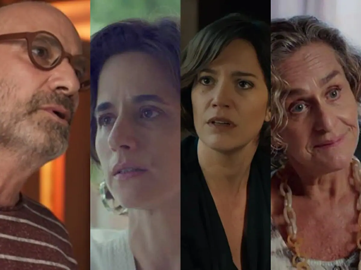 Breno (Marco Ricca), Ilana (Mariana Lima), Gabriela (Natália Lage) e Ana Virgínia (Regina Braga) de Um Lugar ao Sol