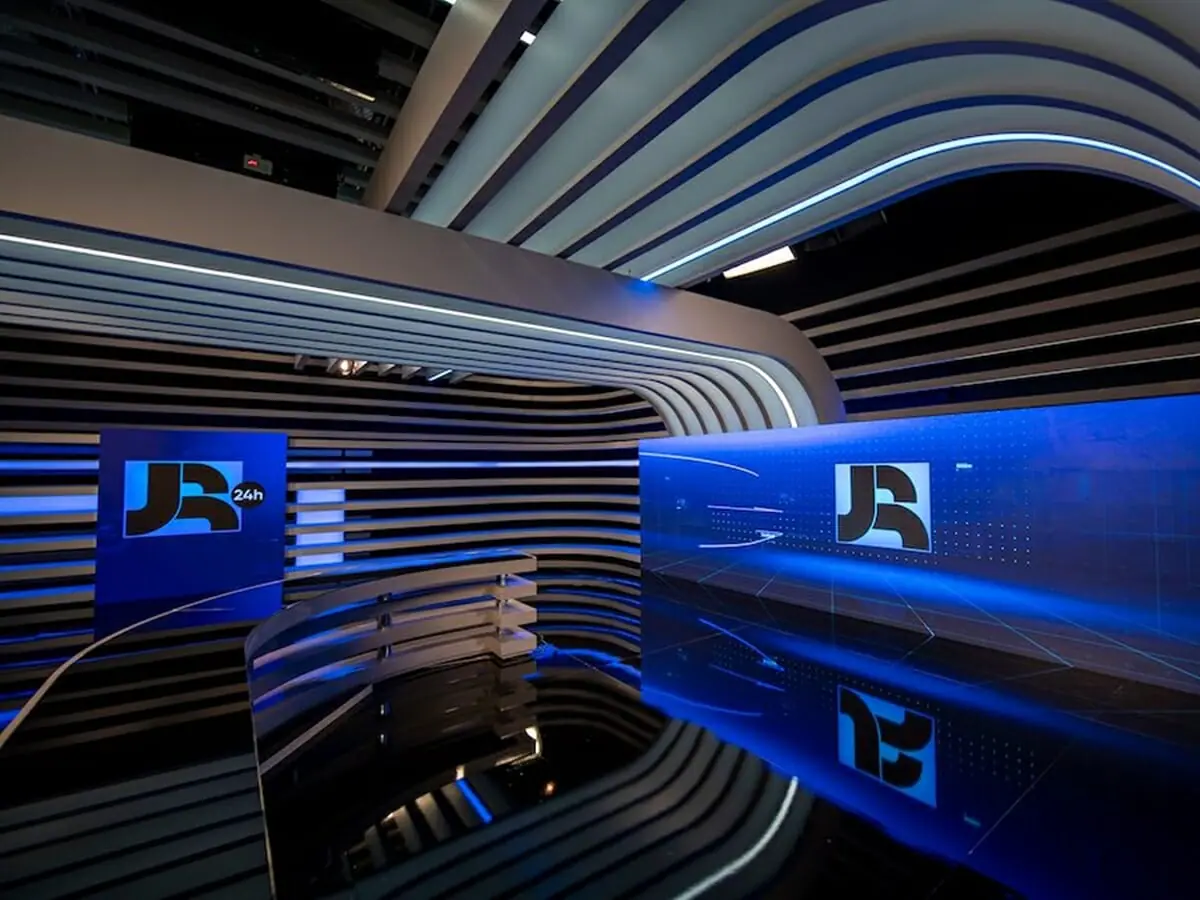 Cenário físico do Jornal da Record (Reprodução: Record TV)