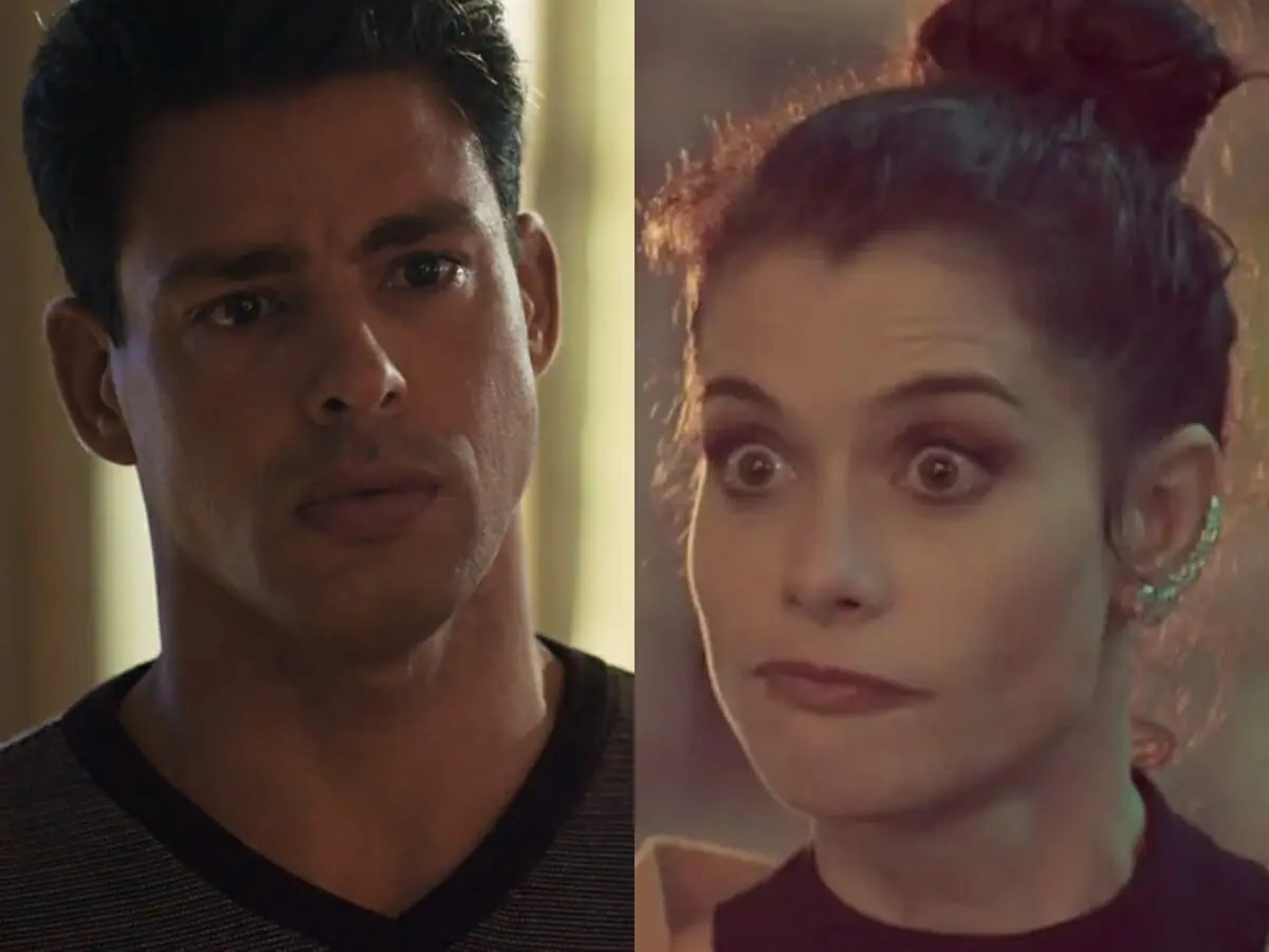 Cristian (Cauã Reymond) e Bárbara (Alinne Moraes) de Um Lugar ao Sol
