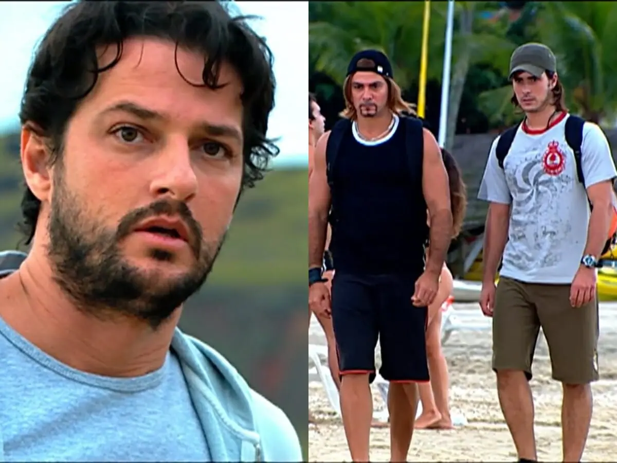 Daniel (Marcelo Serrado), Lopo (Leonardo Vieira) e Murilo (Sérgio Abreu) de Prova de Amor